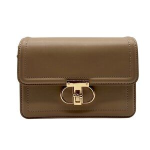 MMs Brands Tan Faux Leather Crossbody Bag
